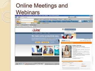 Online Meetings and
Webinars
 