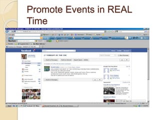 Promote Events in REAL
Time
 