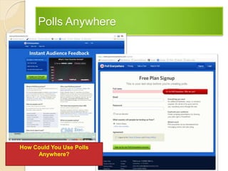 Polls Anywhere
How Could You Use Polls
Anywhere?
 