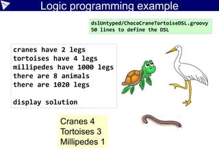 Macro method examples
def fact(num) {
return match(num) {
when String then fact(num.toInteger())
when(0 | 1) then 1
when 2 then 2
orElse num * fact(num - 1)
}
}
assert fact("5") == 120
See: https://github.com/touchez-du-bois/akatsuki
 