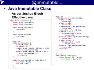 Runtime metaprogramming
• Intercepting methods
class Foo {
def one() { println "Called one()" }
def methodMissing(String name, params) {
println "Attempted $name($params)"
}
}
def f = new Foo()
f.one()
f.two()
f.three('Some Arg')
Called one()
Attempted two([])
Attempted three([Some Arg])
 