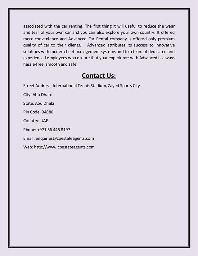 Awesome Guide to Hire the Reliable Car Rental Company in UAE