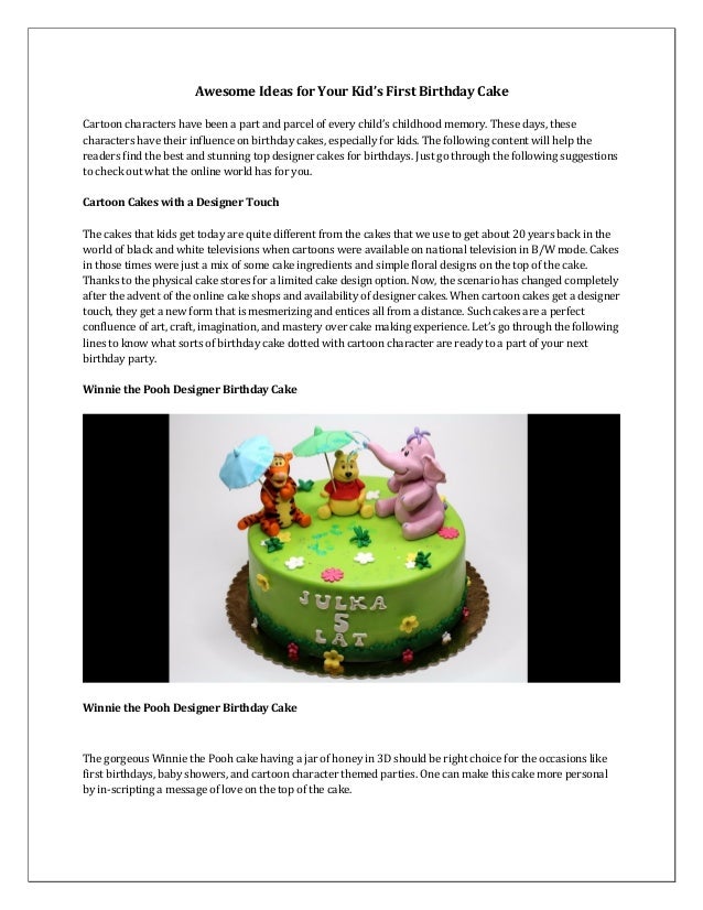 Tasty Tom Cake Cartoon Character Tom Will Greet Your Child On This
