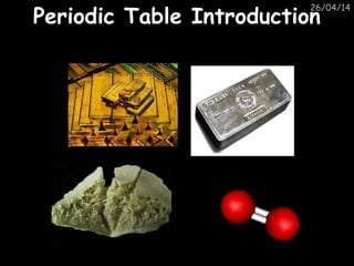 26/04/14
Periodic Table IntroductionPeriodic Table Introduction
 