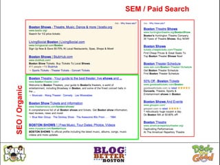SEM / Paid Search
SEO / Organic
 