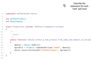 Create the class
and the public
methods
5
 