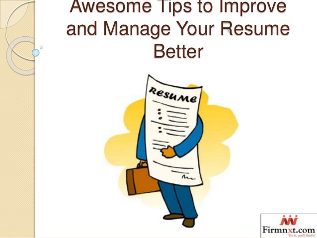 tips to improve resumes