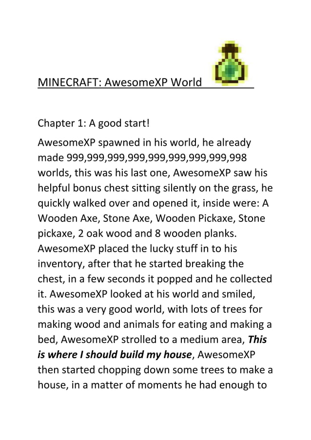 Awesome xp minecraft | PDF