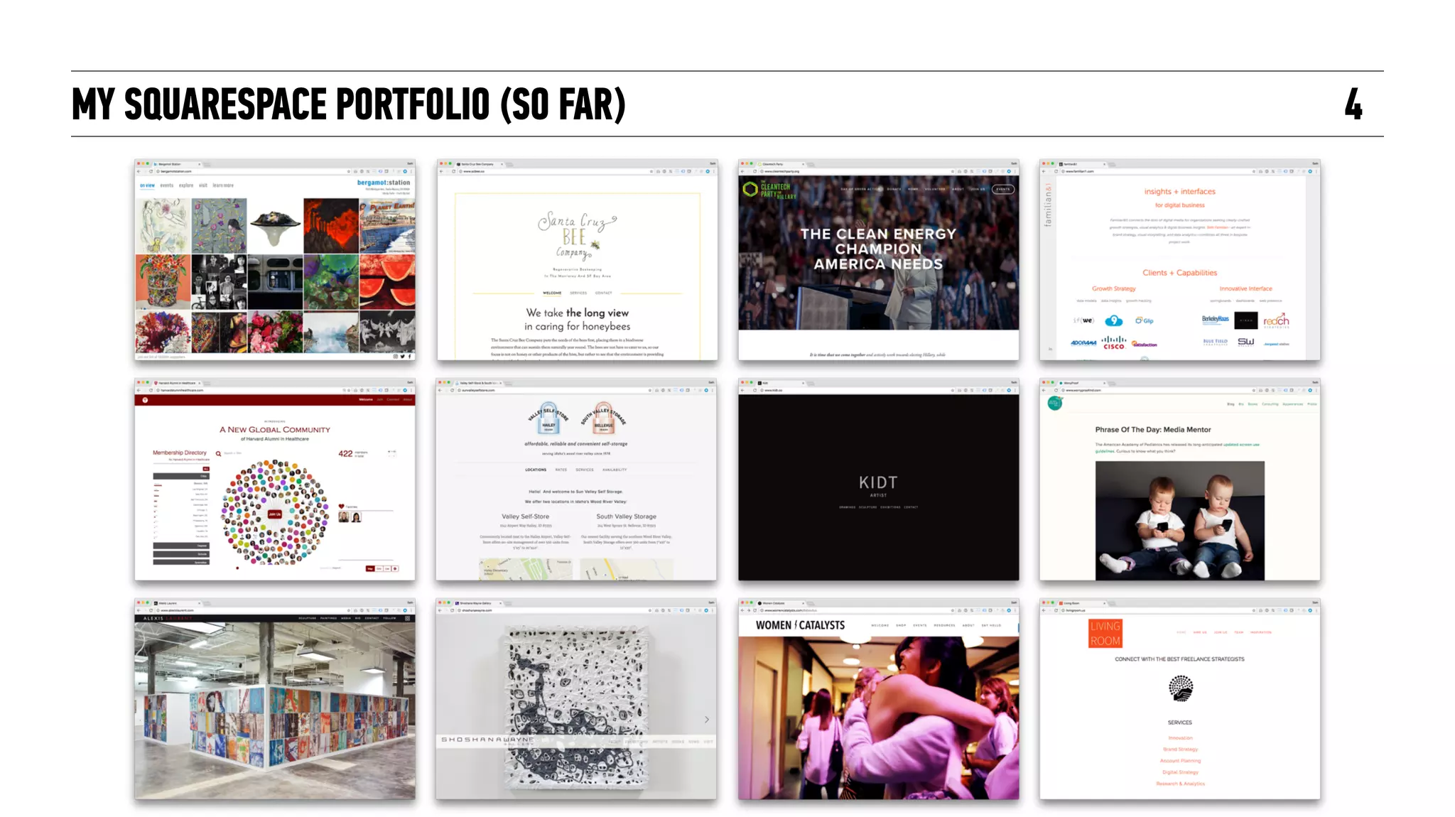 MY SQUARESPACE PORTFOLIO (SO FAR) 4
 