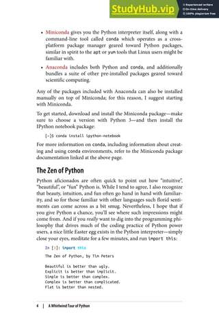 Whirlwind Python A Whirlwind Tour Of Python | PDF