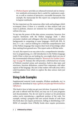 A Whirlwind Tour Of Python | PDF