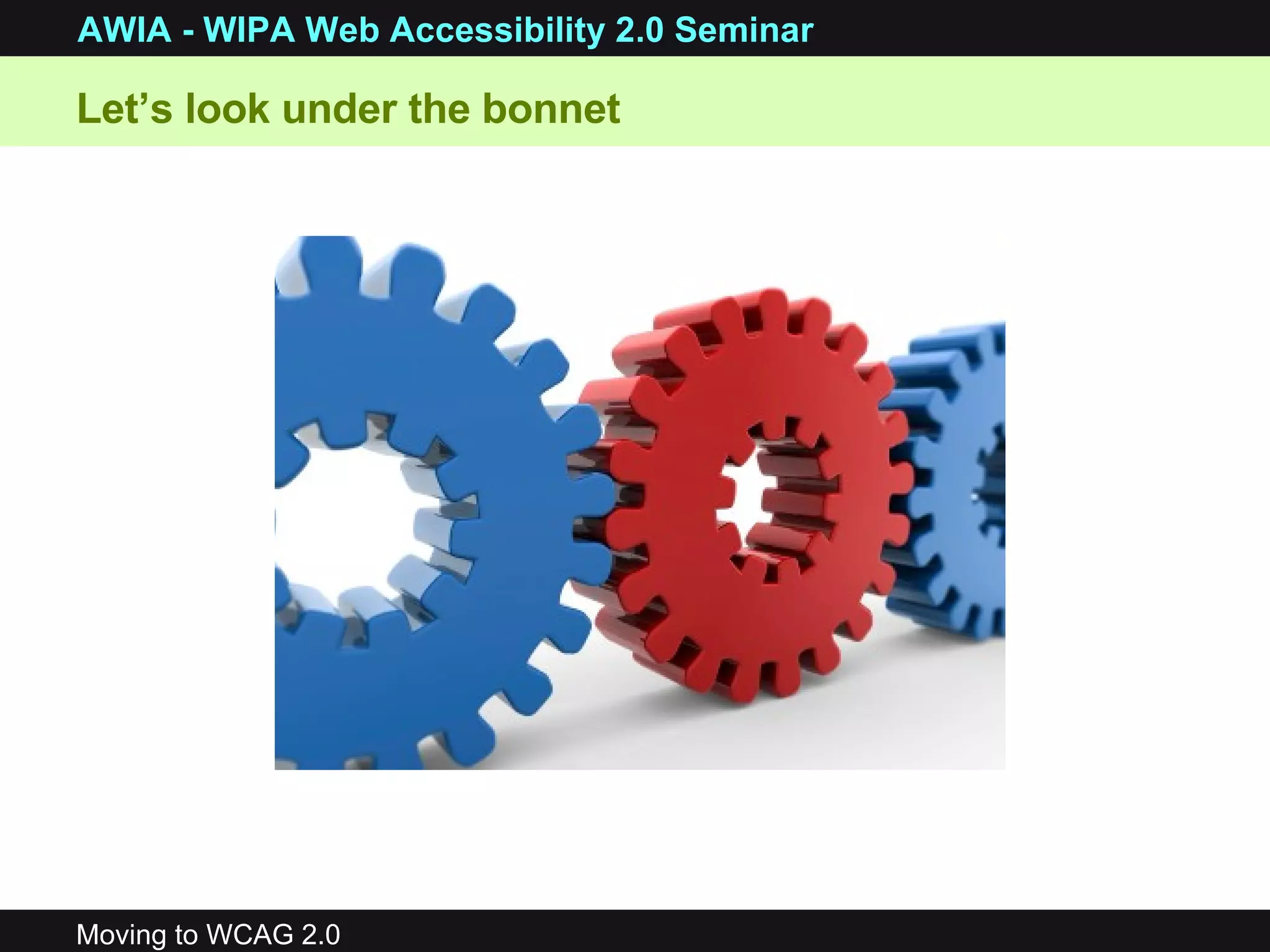 Let’s look under the bonnet  