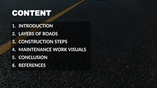 Road Construction Department PPT file on Bituminous road construction ...