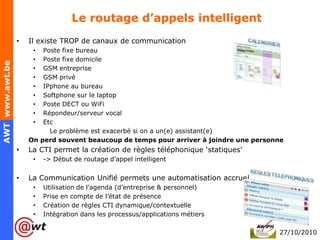 le transfert d'appels vers un autre poste
