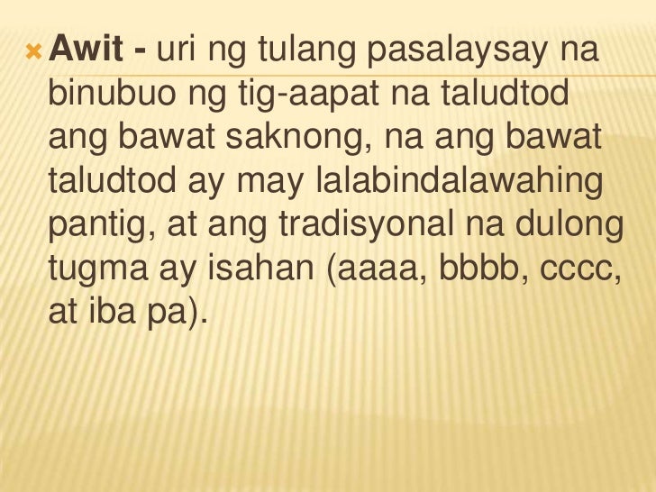 Uri Ng Tulang Pasalaysay - Week of Mourning