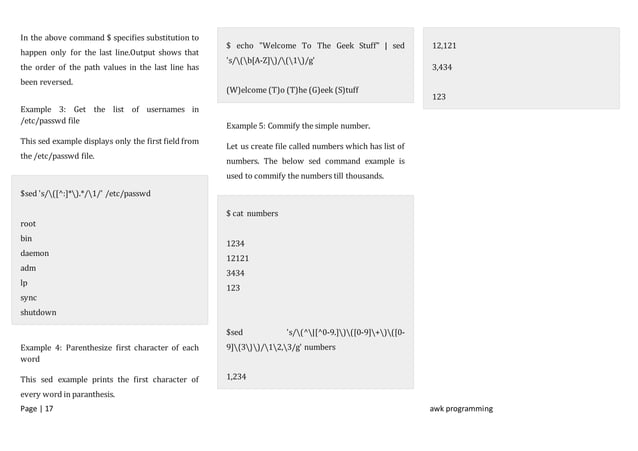 Awk programming | DOCX