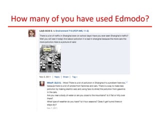 How	
  many	
  of	
  you	
  have	
  used	
  Edmodo?	
  

	
  

 