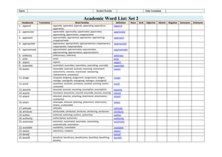 Academic Word List (AWL) Three Workbooks for Pre-University Students ...