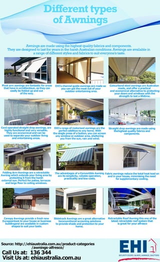 Different Types Of Awnings