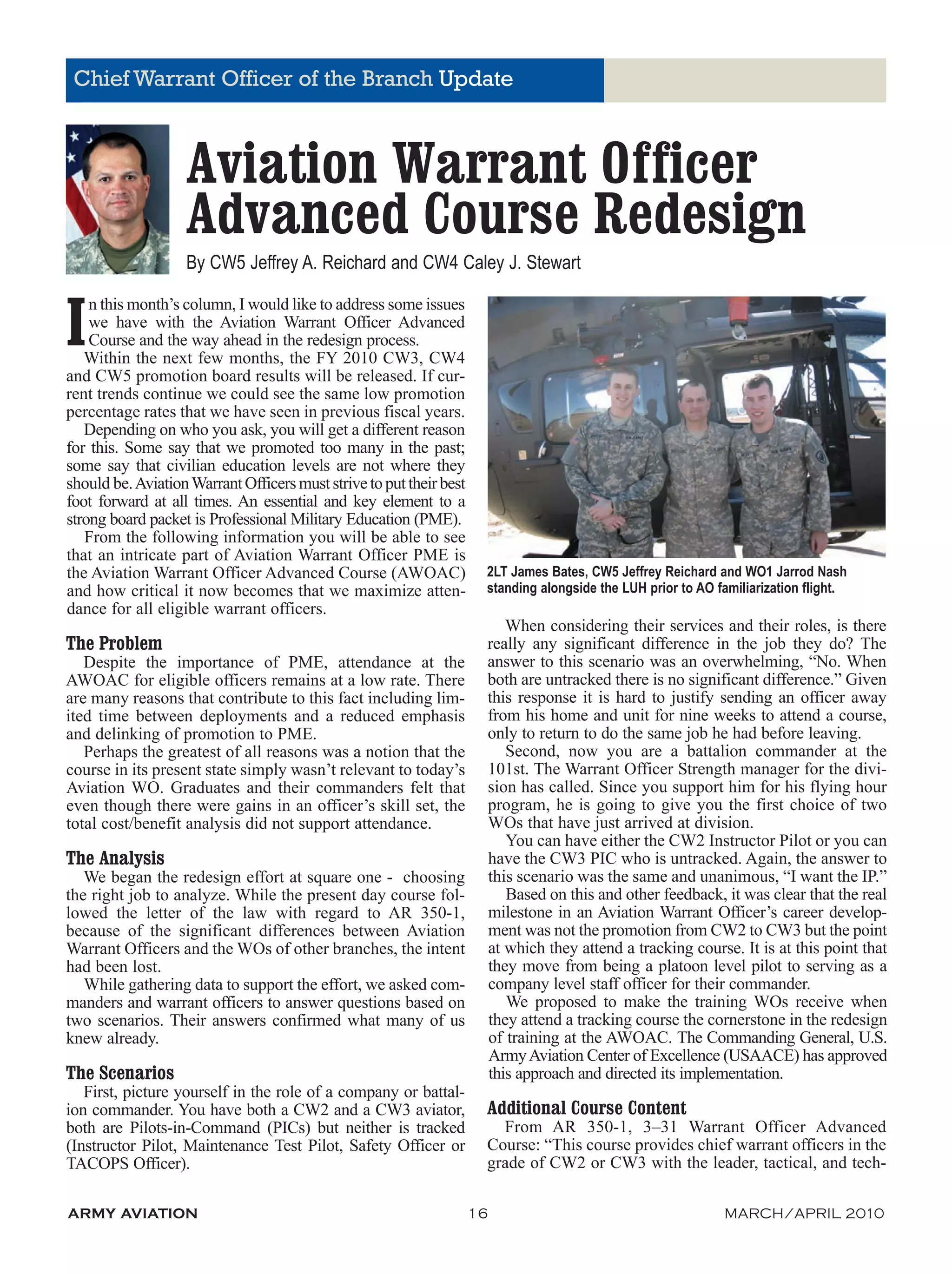 Aviation Warrant Officer Advanced Course (AWOAC) | PDF
