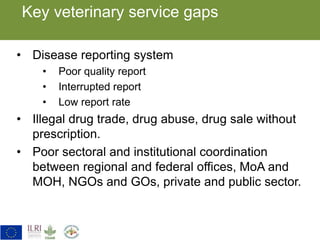 Key gaps identified in veterinary service delivery