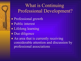 Continuing Professional Development | PPT