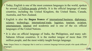 Eng Language Comprehensive History and Evolution of the English Language | PPTX