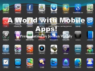 A World with Mobile Apps! Presentation by Jordan Waddy 