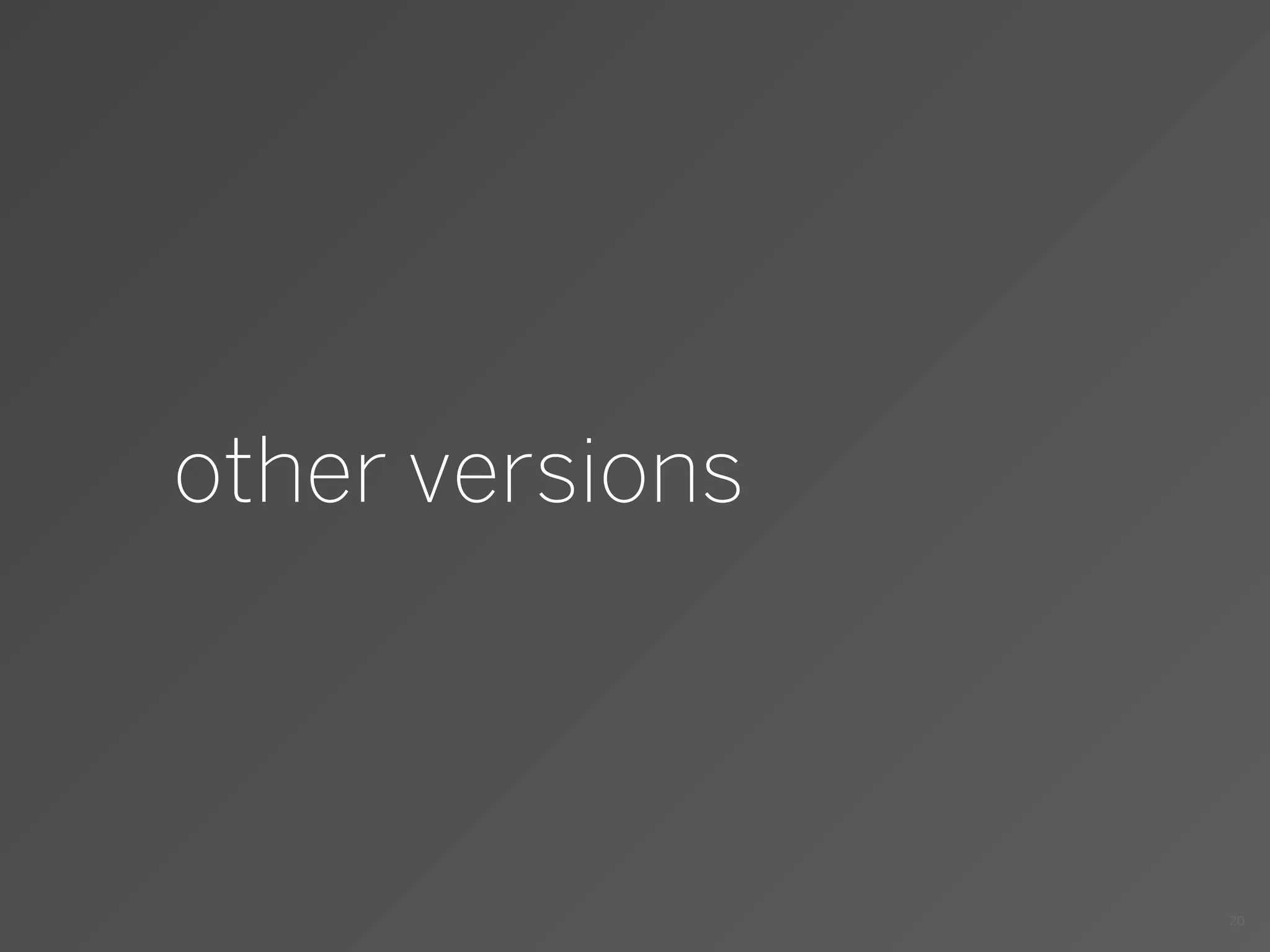 other versions



                 20
 