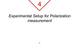 Experimental Setup for Polarization
measurement
4
25
 