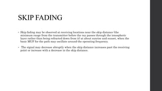ANTENNA AND WAVE PROPAGATION: IONOSPHERIC FADING EFFECT | PPT