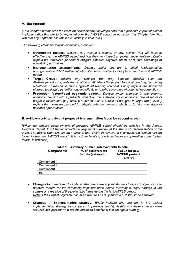 Annual Work Plan & Budget - Part 1 | DOC | Business Accounting ...