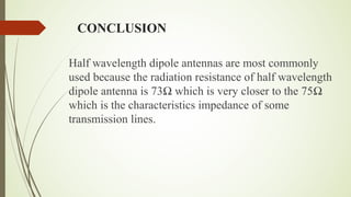 Half wavelength dipole antenna | PPT