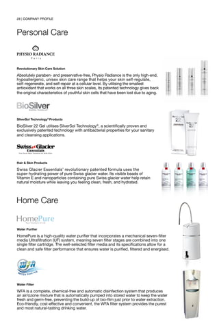 Pure G lacier Wate r Tre at m e nt s fo r B o dy & H a i r