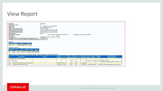Copyright © 2014 Oracle and/or its affiliates. All rights reserved. |
View Report
 
