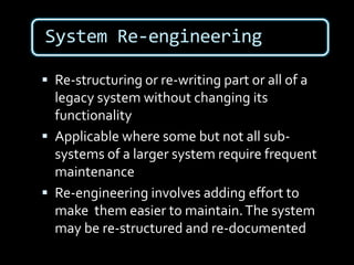 Software Re-engineering process model