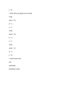 a) Write a Verilog model of the 4-bit 2-to-1 Multiplexer with the Enab.docx