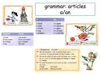 grammar: articles
a/an
 