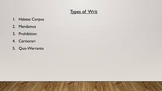 Presentation on A WRIT OF HABEAS CORPUS AND ITS.pptx