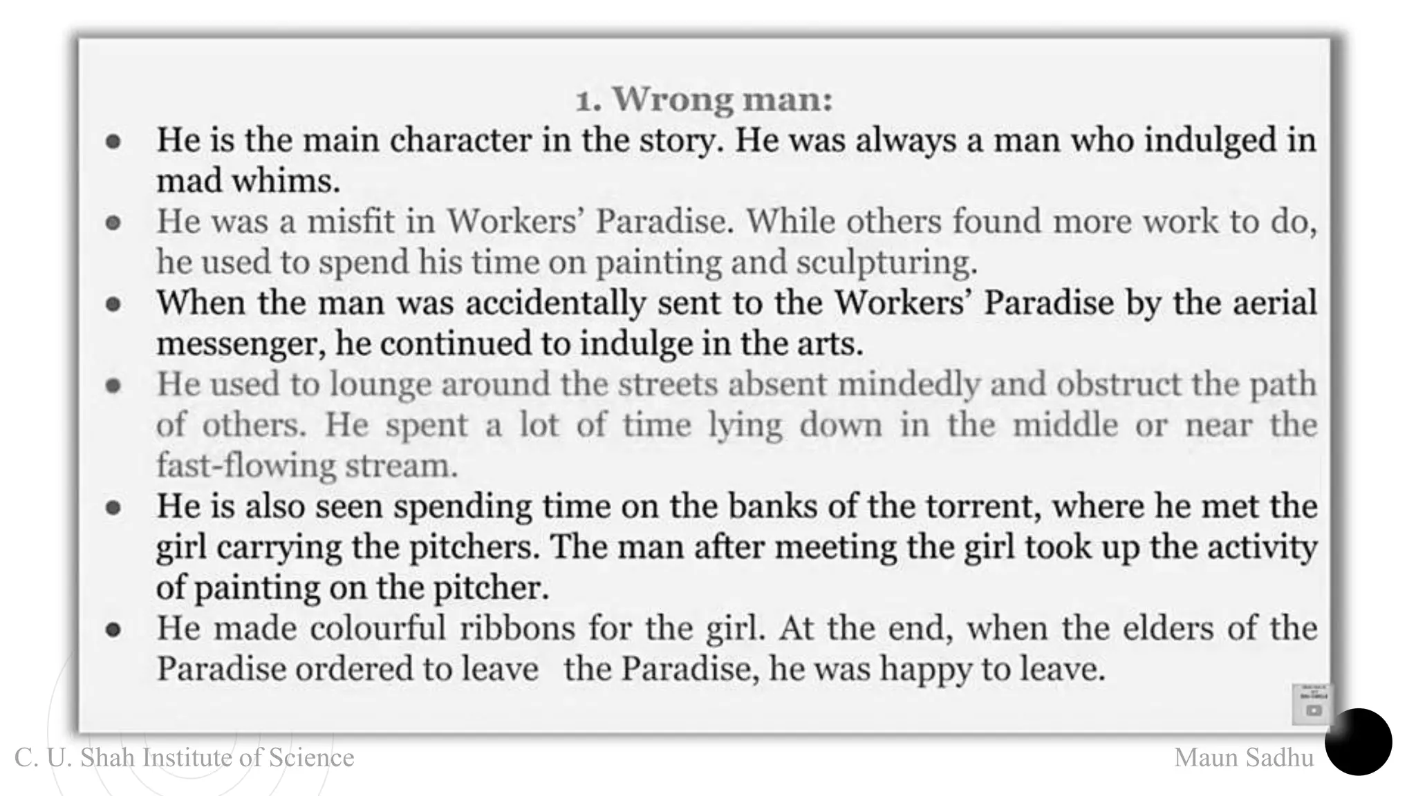 A wrong man in workers’ paradise - Rabindranath Tagore | PPTX