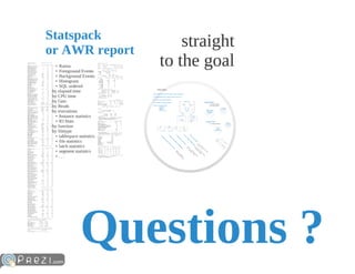 Reading AWR or Statspack Report - Straight to the Goal