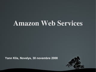 Amazon Web Services



Yann Klis, Novelys, 30 novembre 2008



                       
 
