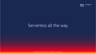 © 2018, Amazon Web Services, Inc. or Its Affiliates. All rights reserved.
Serverless all the way
 