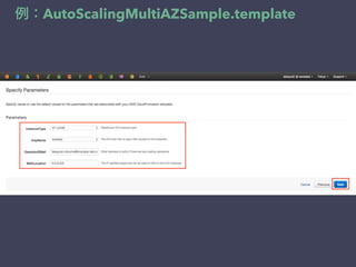 例：AutoScalingMultiAZSample.template
 
