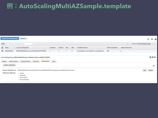 例：AutoScalingMultiAZSample.template
 
