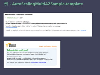 例：AutoScalingMultiAZSample.template
 