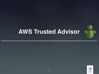 AWS Trusted Advisor
31
 