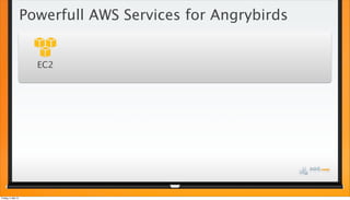 Powerfull AWS Services for Angrybirds
EC2
Freitag, 3. Mai 13
 