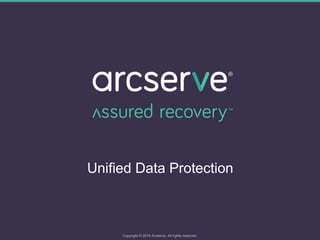 Unified Data Protection
Copyright © 2014 Arcserve. All rights reserved.
 