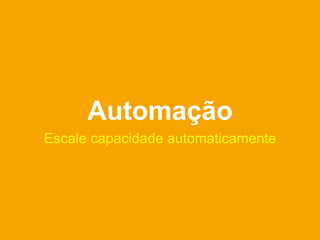 Automação
Escale capacidade automaticamente
 